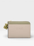 Monedero grande topo y verde Audree Saffiano - TOUS