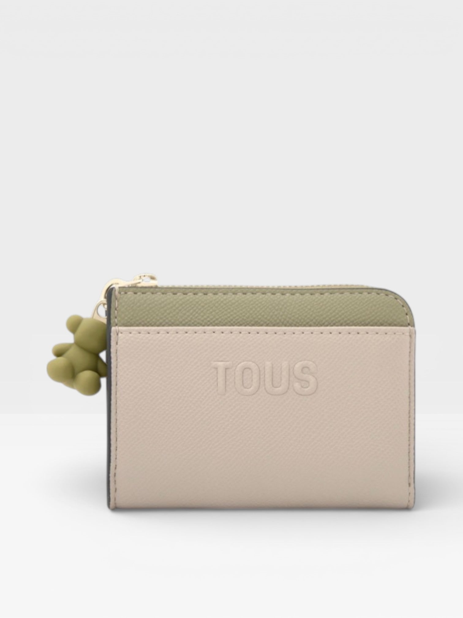 Monedero grande topo y verde Audree Saffiano - TOUS