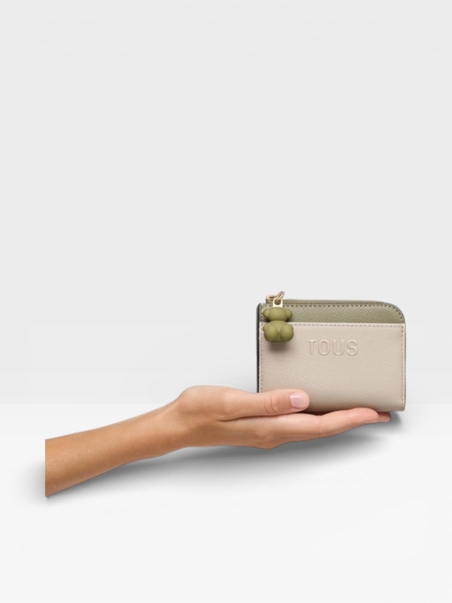 Monedero grande topo y verde Audree Saffiano - TOUS