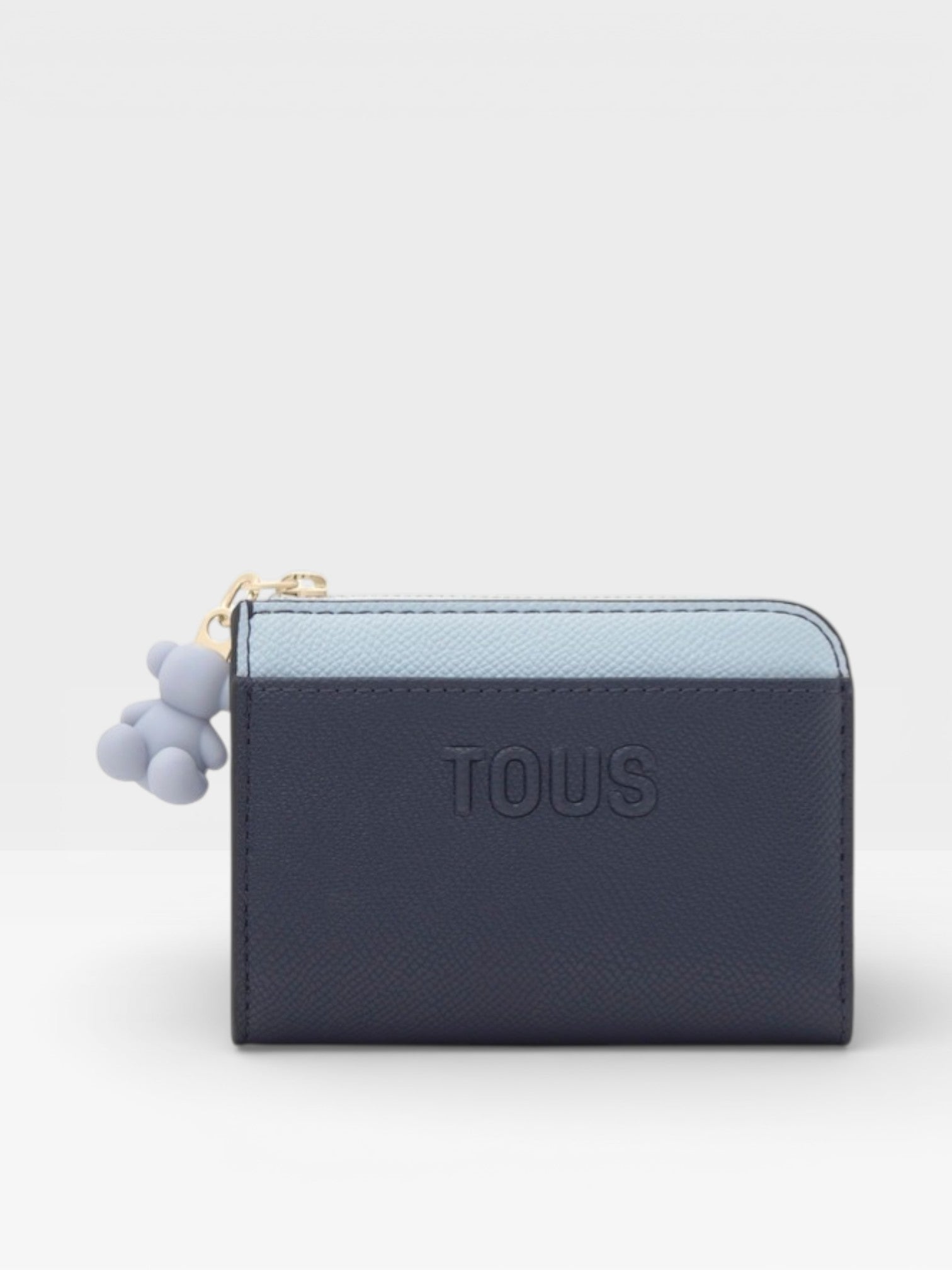 Monedero grande azul marino Audree Saffiano - TOUS