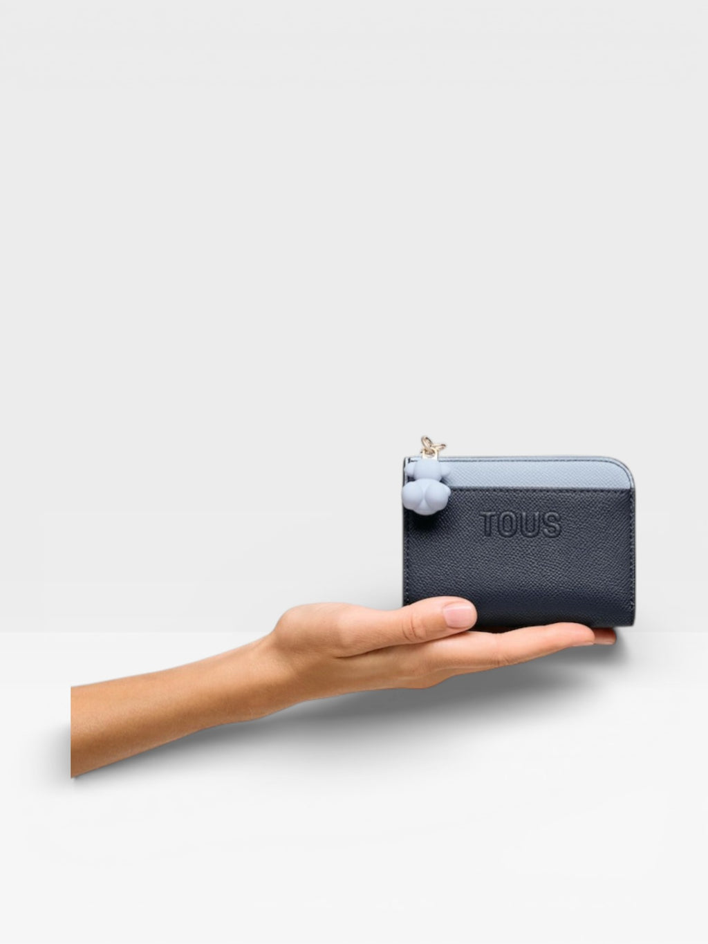 Monedero grande azul marino Audree Saffiano - TOUS