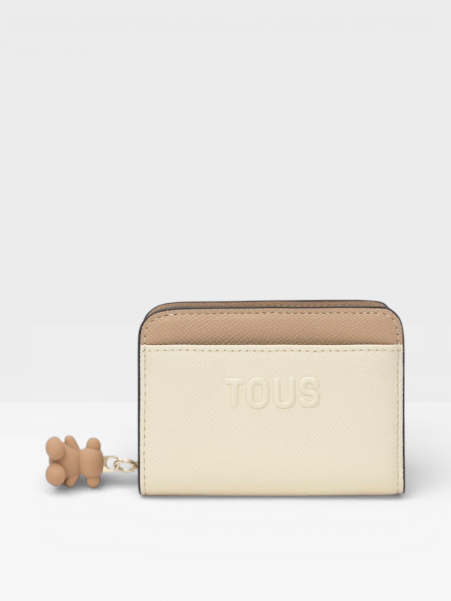 Cartera mediana beige arena TOUS Doble Audree Saffiano - TOUS