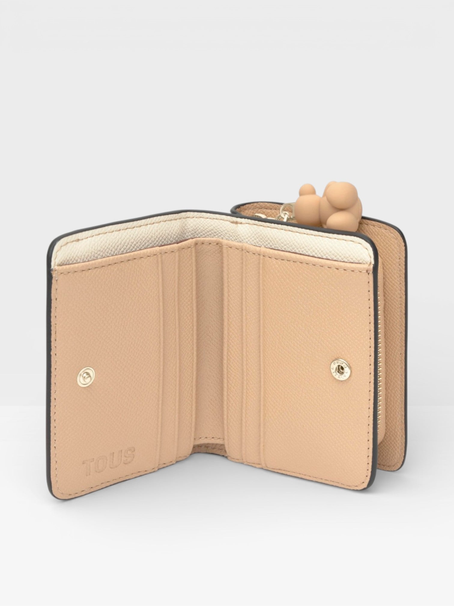 Cartera mediana beige arena TOUS Doble Audree Saffiano - TOUS