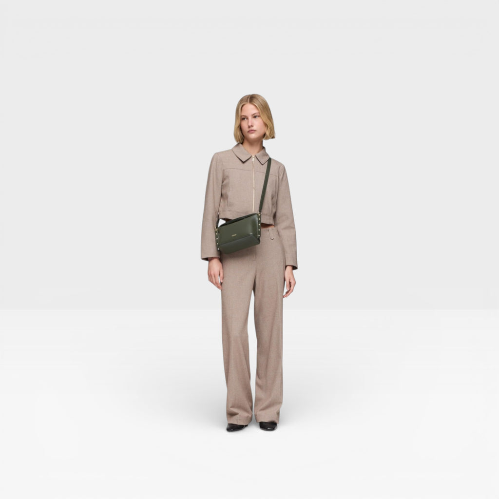 Bandolera pequeña caqui Jewelry Studs - TOUS