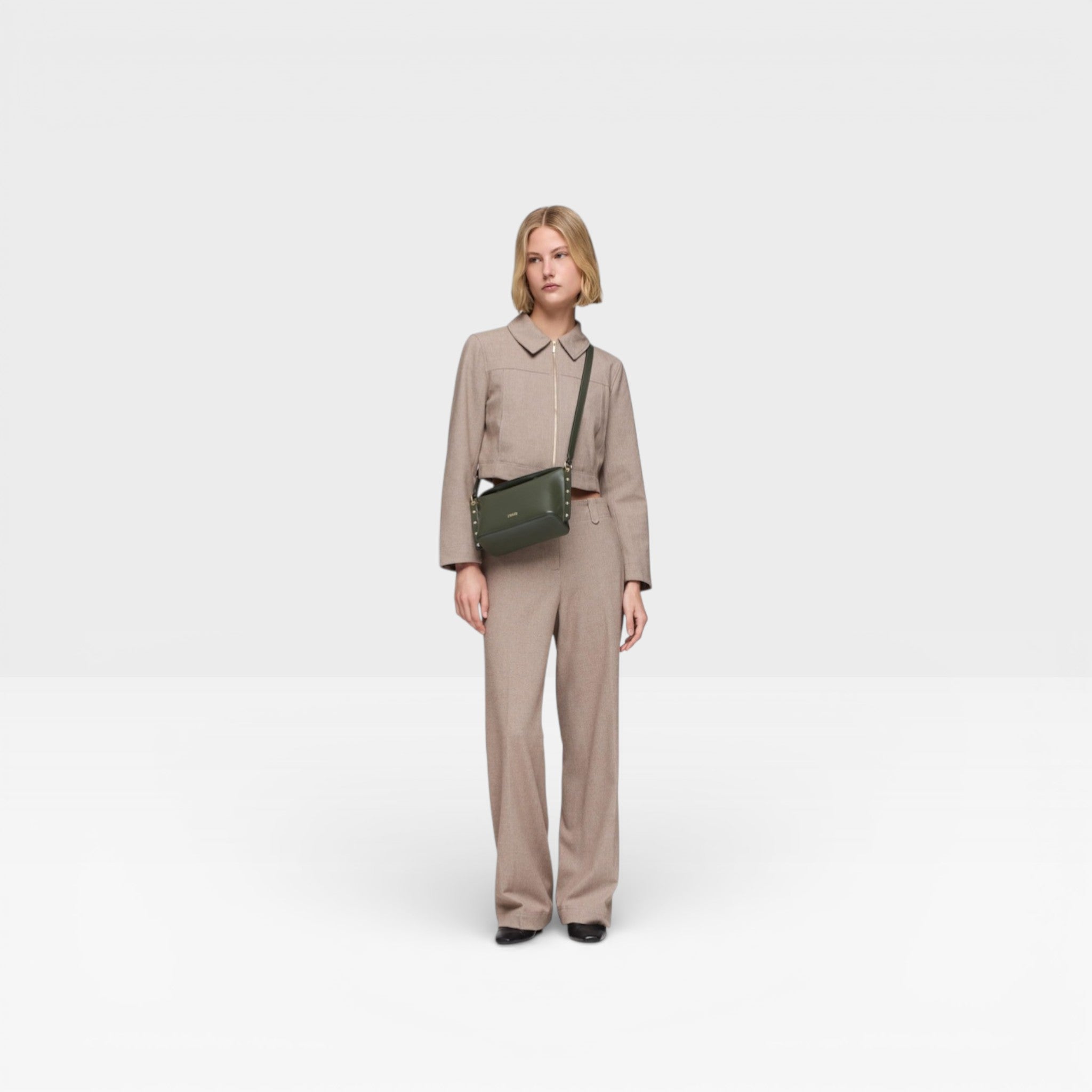 Bandolera pequeña caqui Jewelry Studs - TOUS