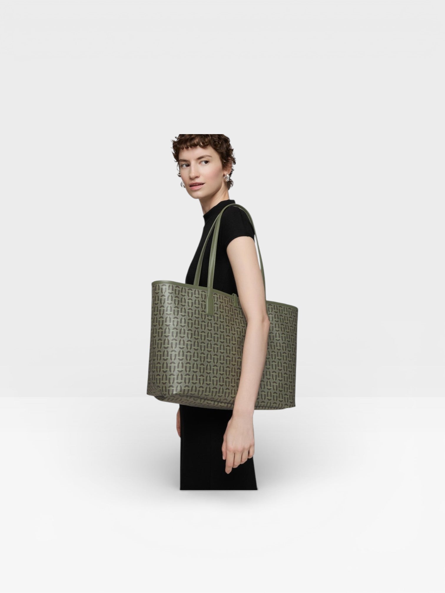 Capazo grande reversible caqui Double Way Manifesto - TOUS