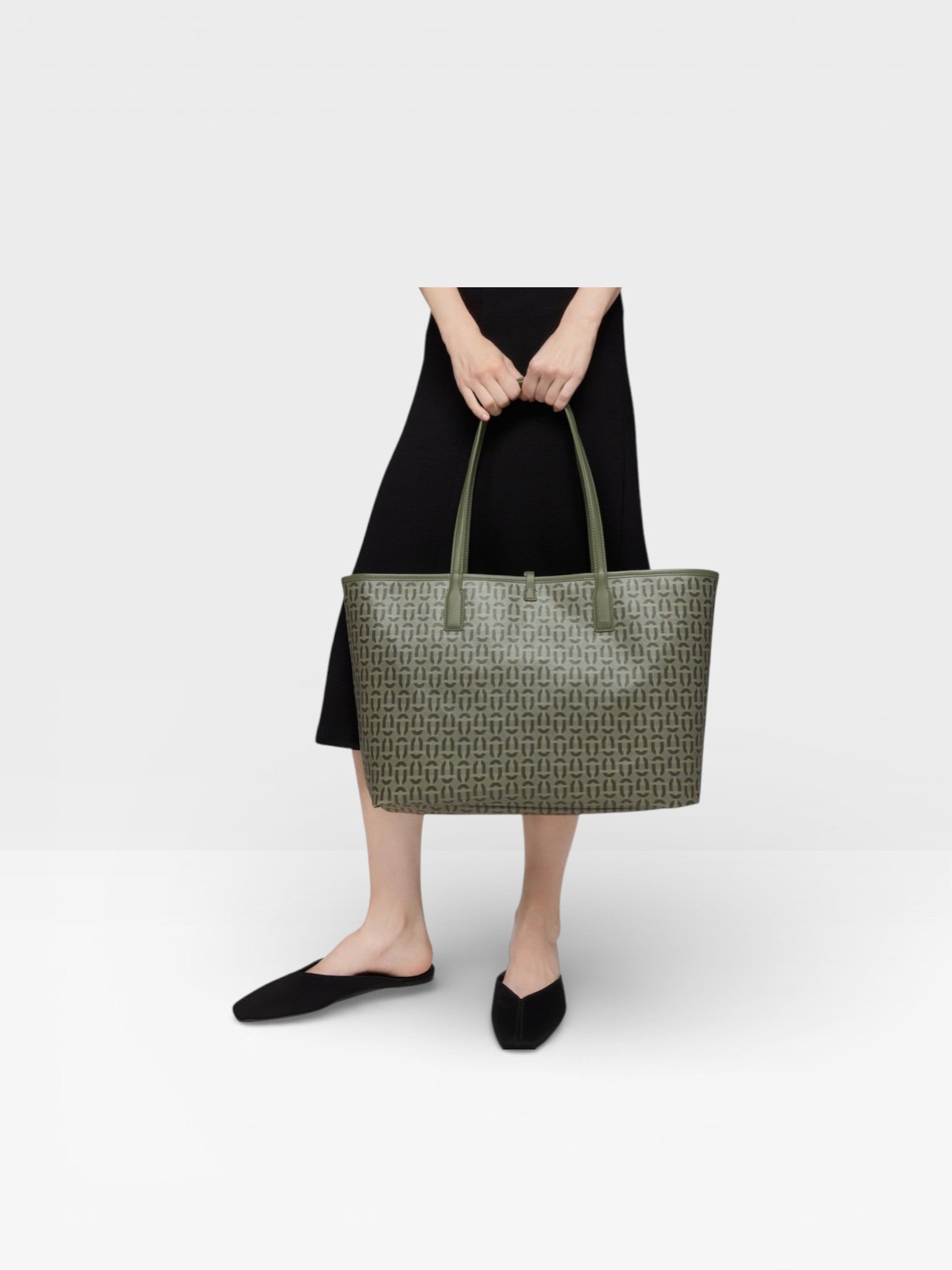 Capazo grande reversible caqui Double Way Manifesto - TOUS