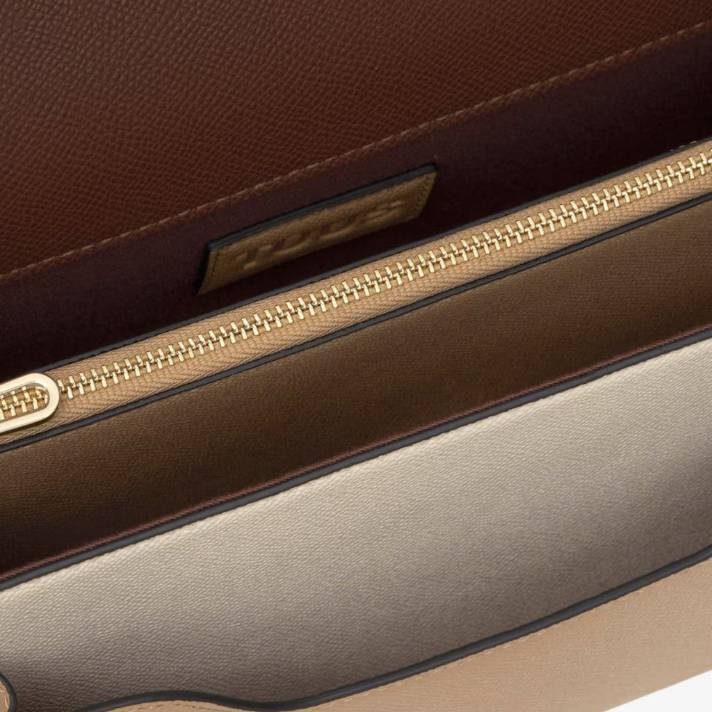 Bandolera Mediana Beige y Marrón TOUS Audree Saffiano