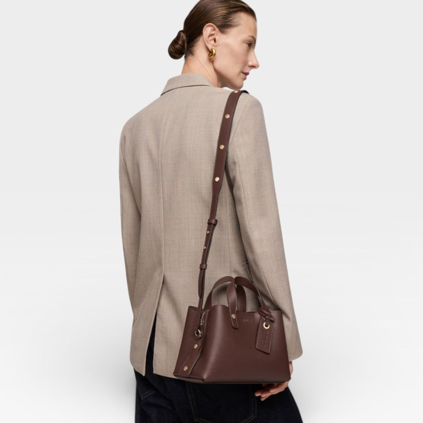 Bolso City Pequeño Marrón The Citybow - TOUS