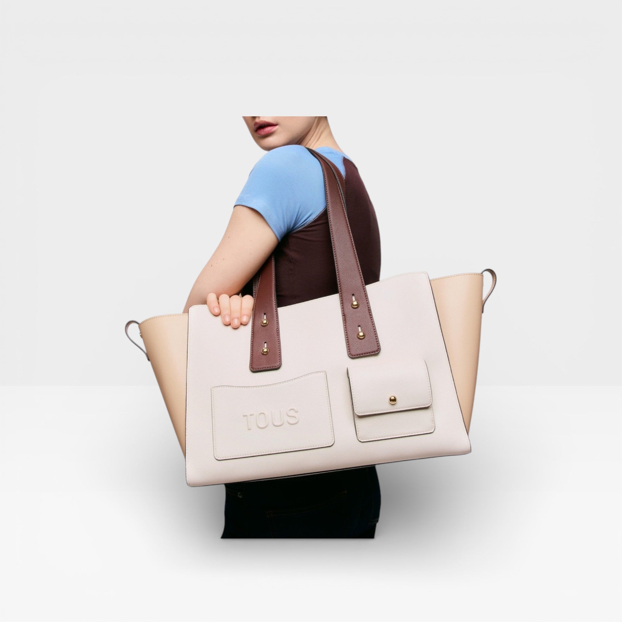 City grande Beige y marrón  Back to basic  - TOUS