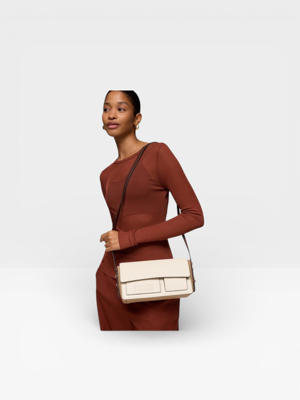 Bandolera mediana beige marrón TOUS Back to basics - TOUS