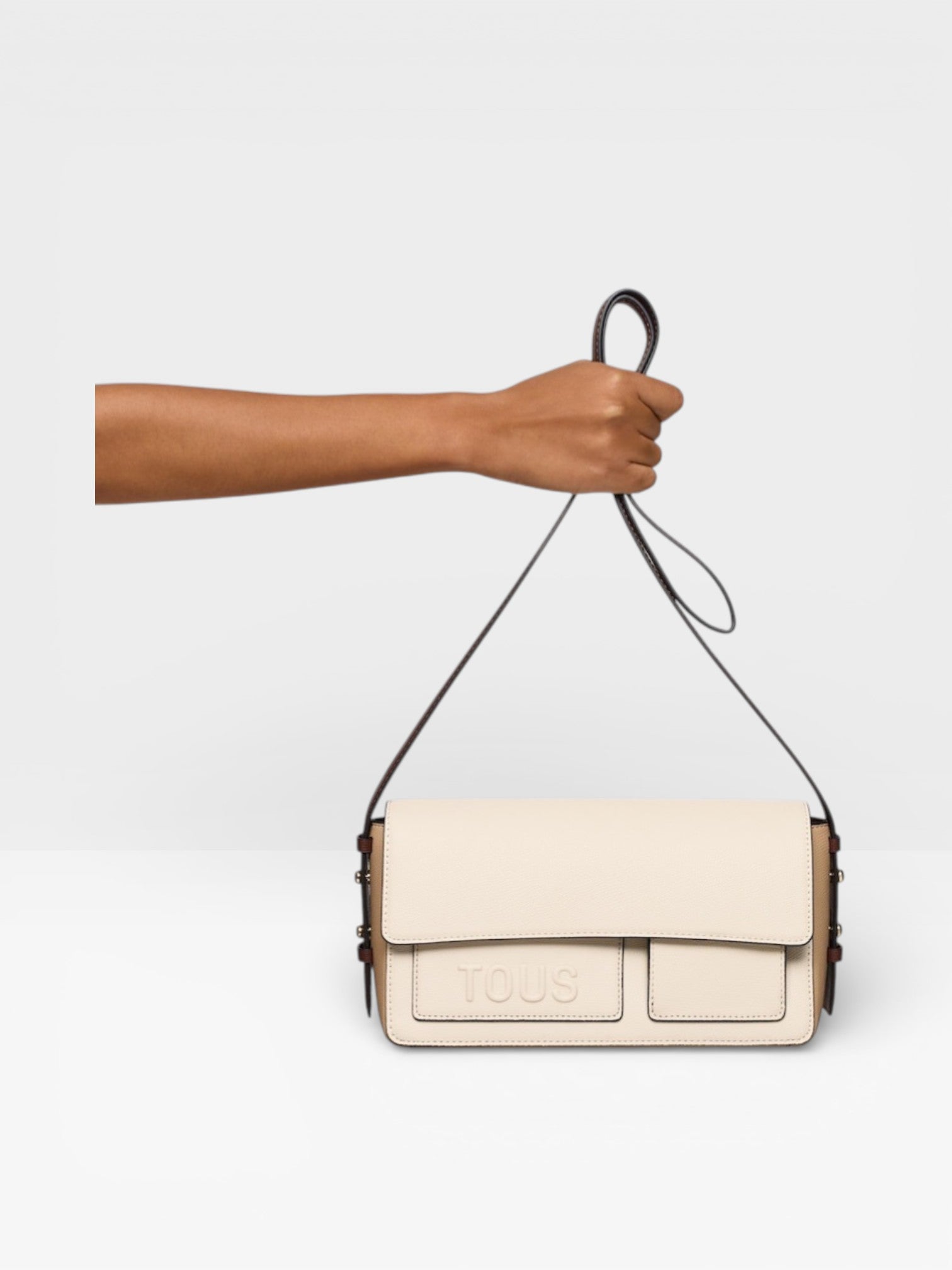 Bandolera mediana beige marrón TOUS Back to basics - TOUS