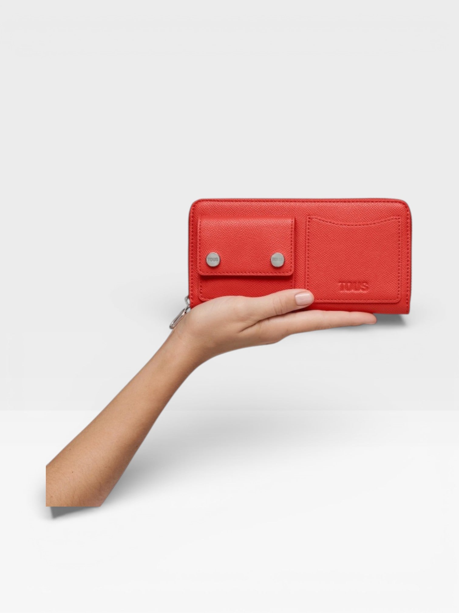 Billetera mediana roja Audree Pockets - TOUS