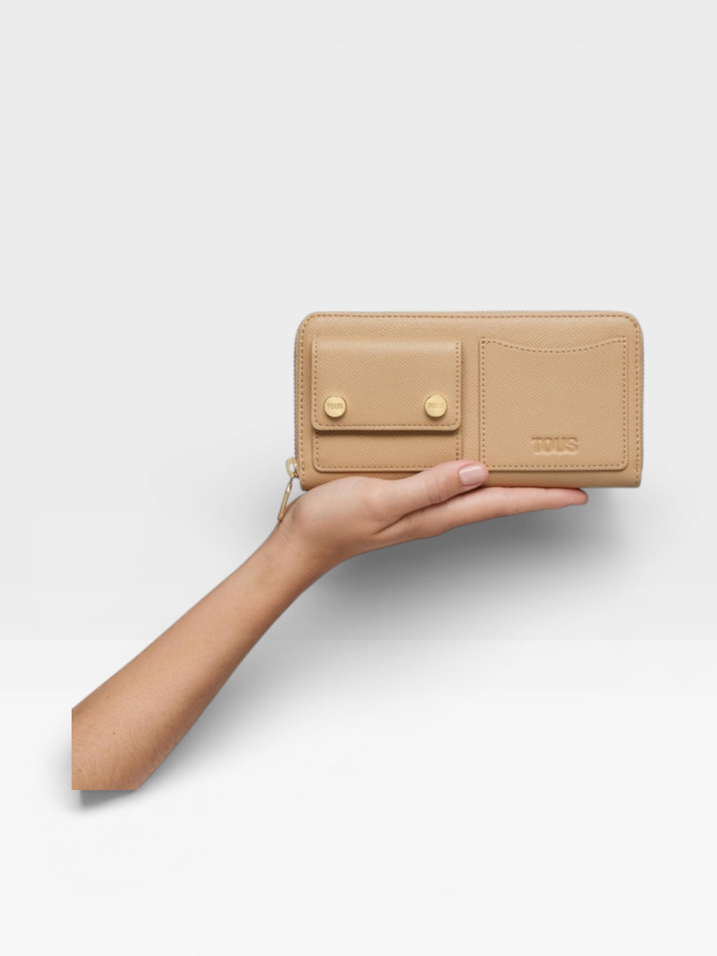 Billetera mediana arena Audree Pockets - TOUS