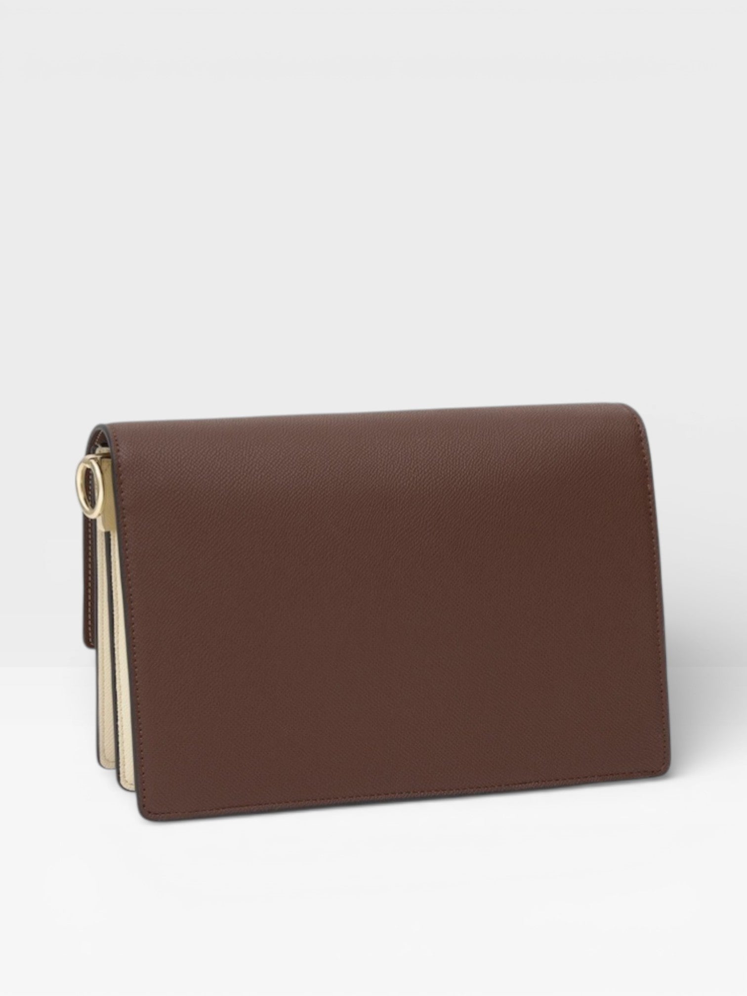 Bandolera mediana beige y marrón Audree Saffiano - TOUS