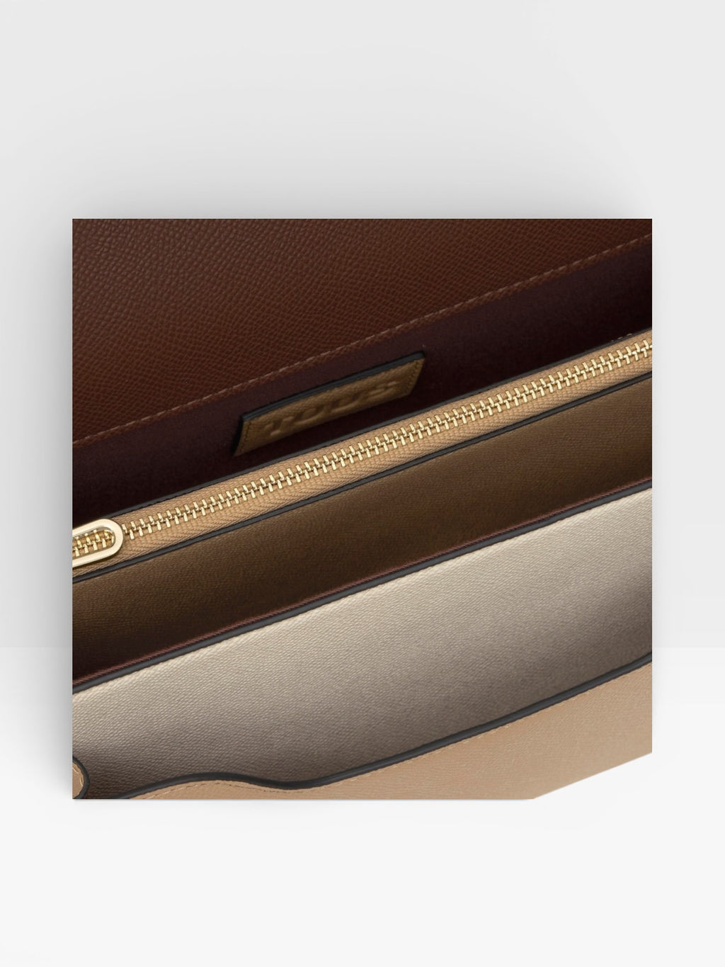 Bandolera mediana beige y marrón Audree Saffiano - TOUS