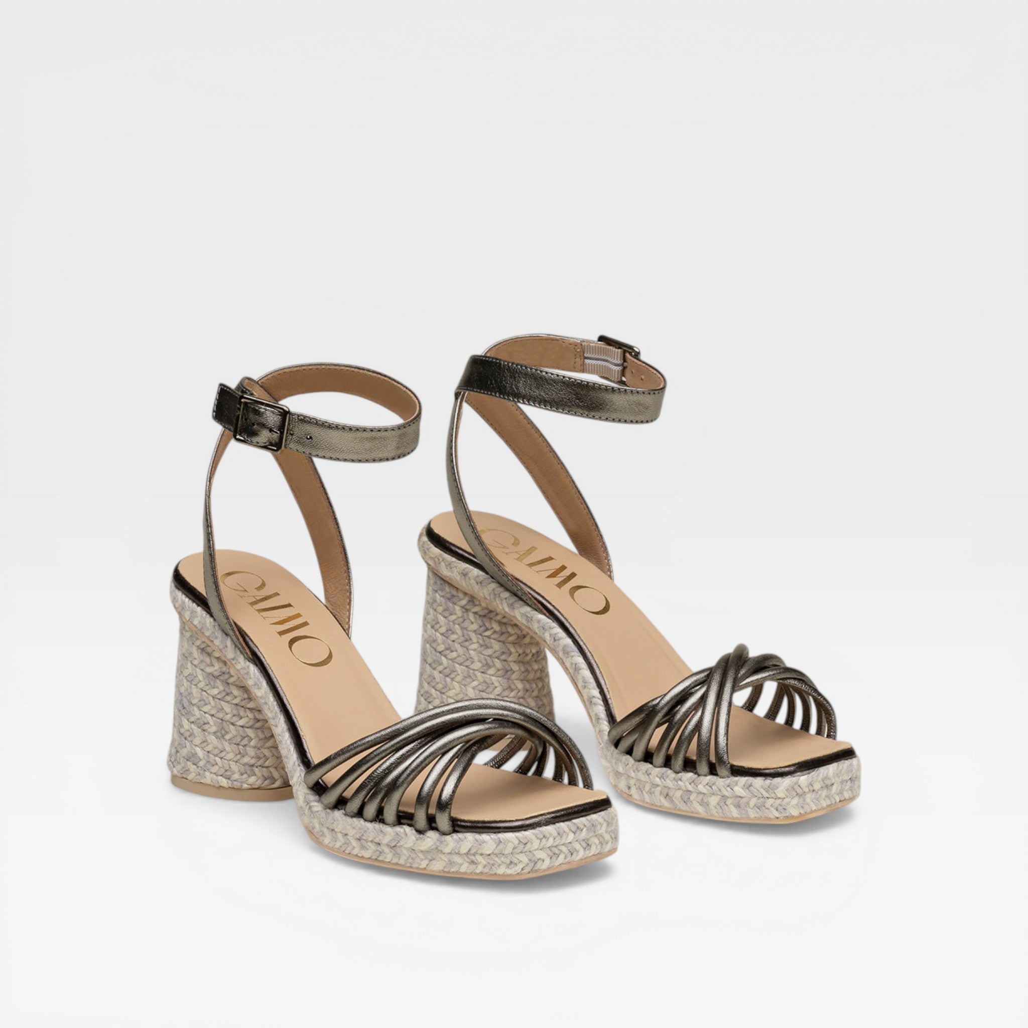 Sandalia tacón Fusca Pewter  - Gaimo