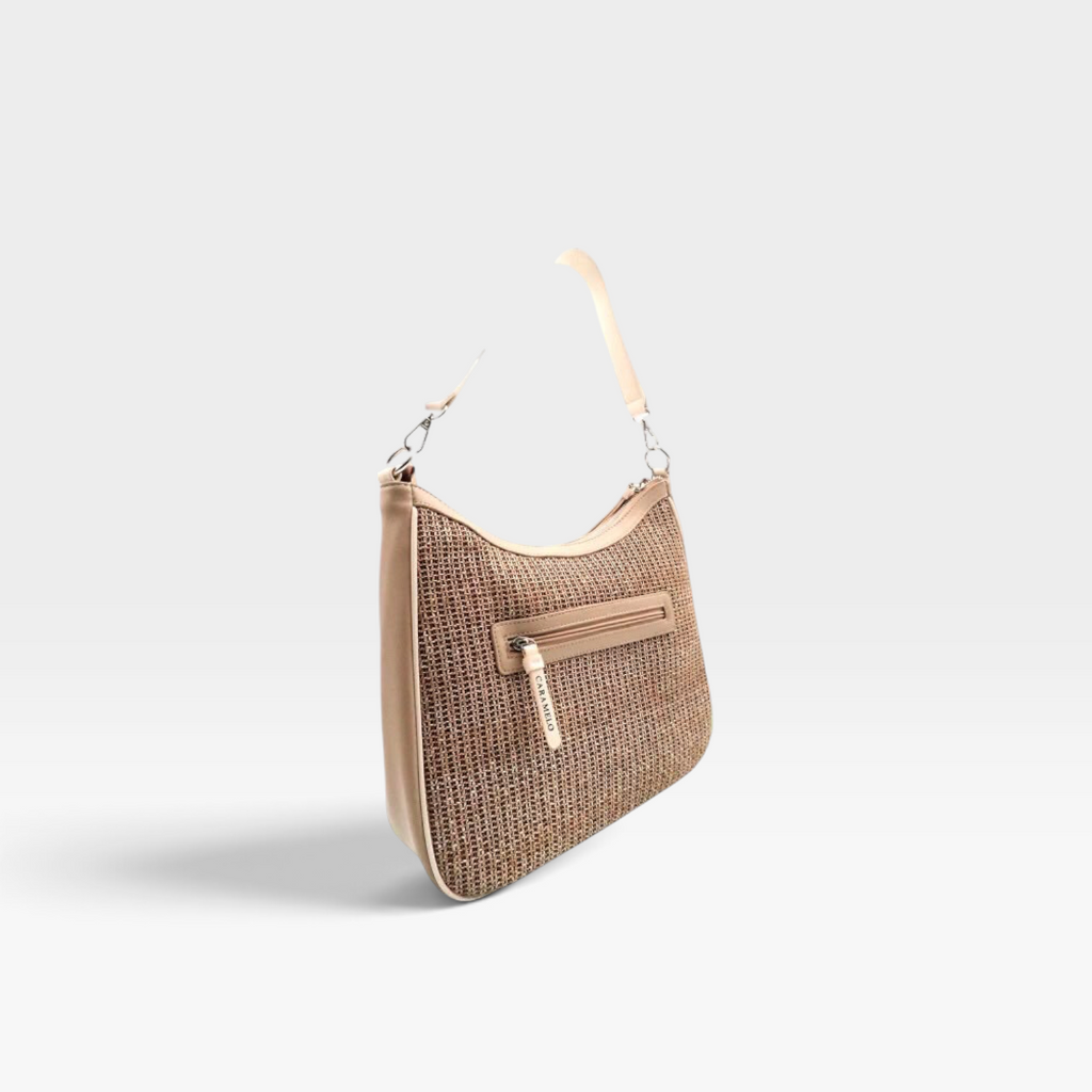 Bolso rafia camel - Caramelo