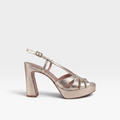 Sandalias Tacón Platino Sarlat- Pedro Miralles