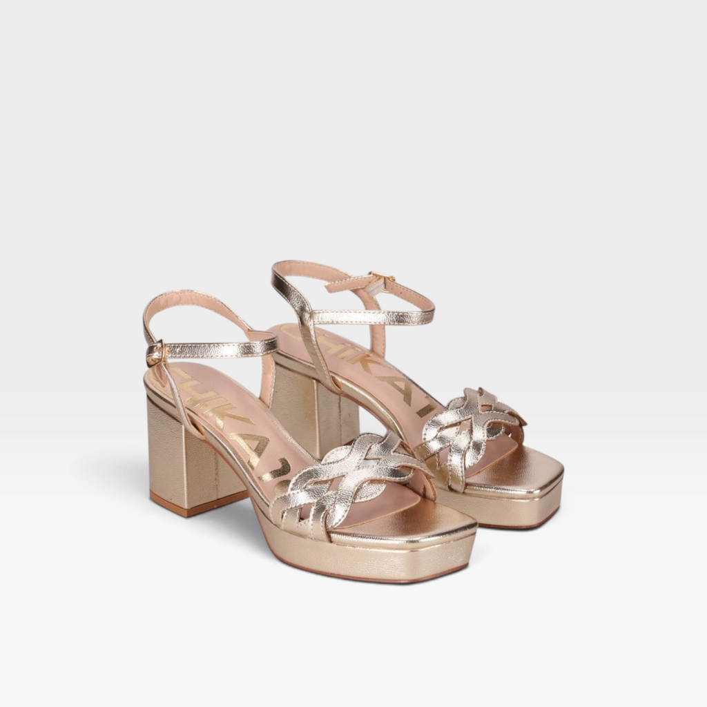 Sandalias piel vegana  plataforma - Chika10
