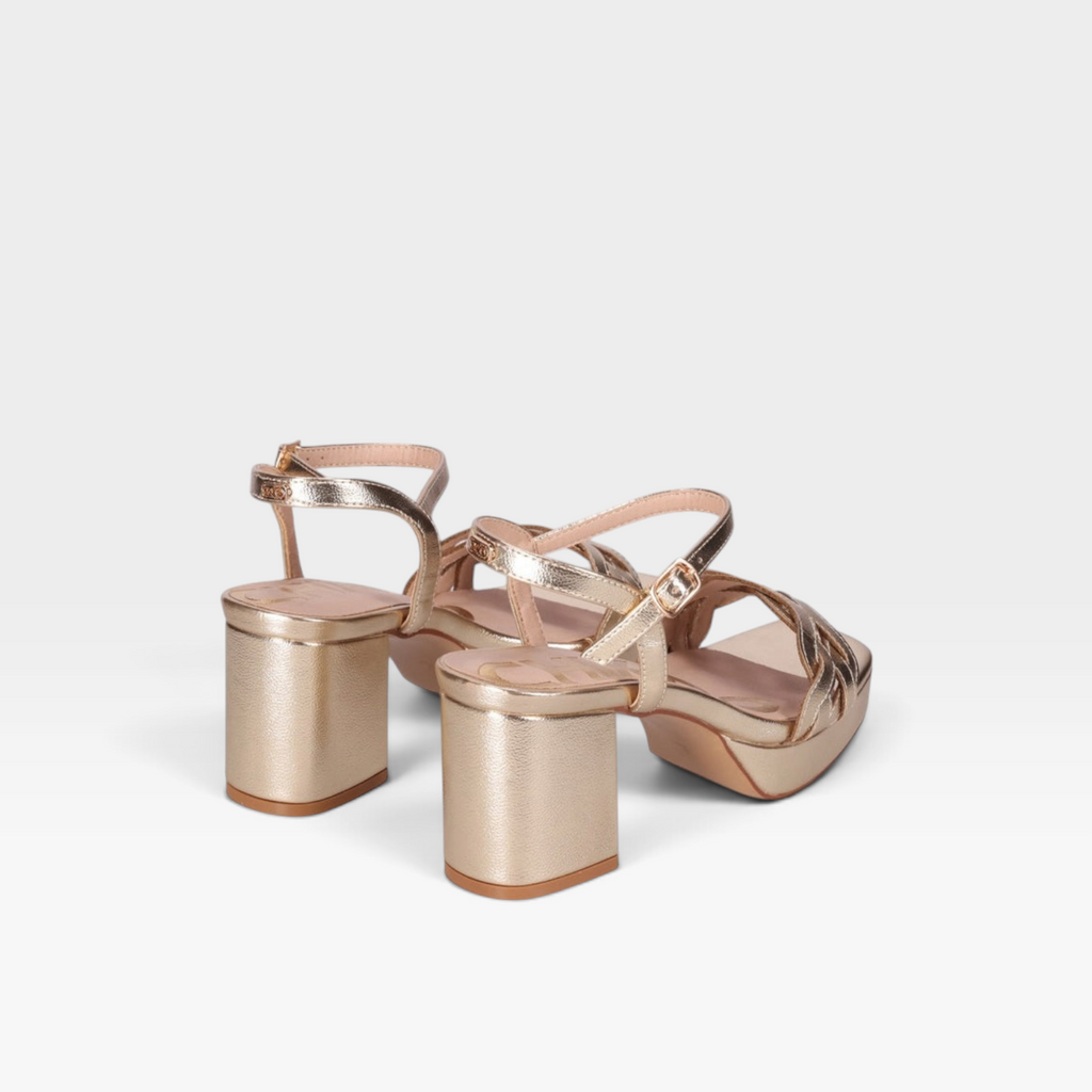 Sandalias piel vegana  plataforma - Chika10