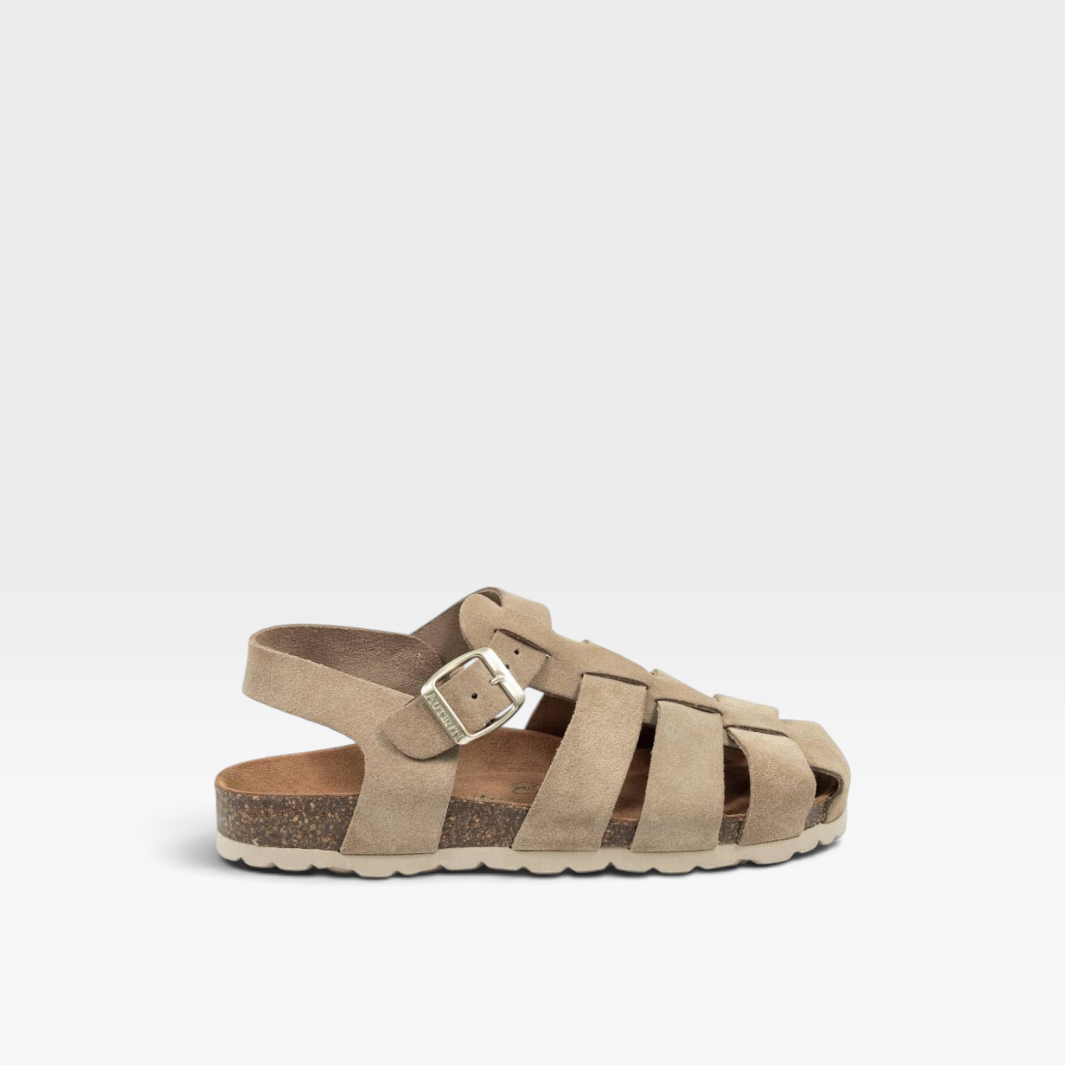 Zueco cangrejera serraje beige - Autenti