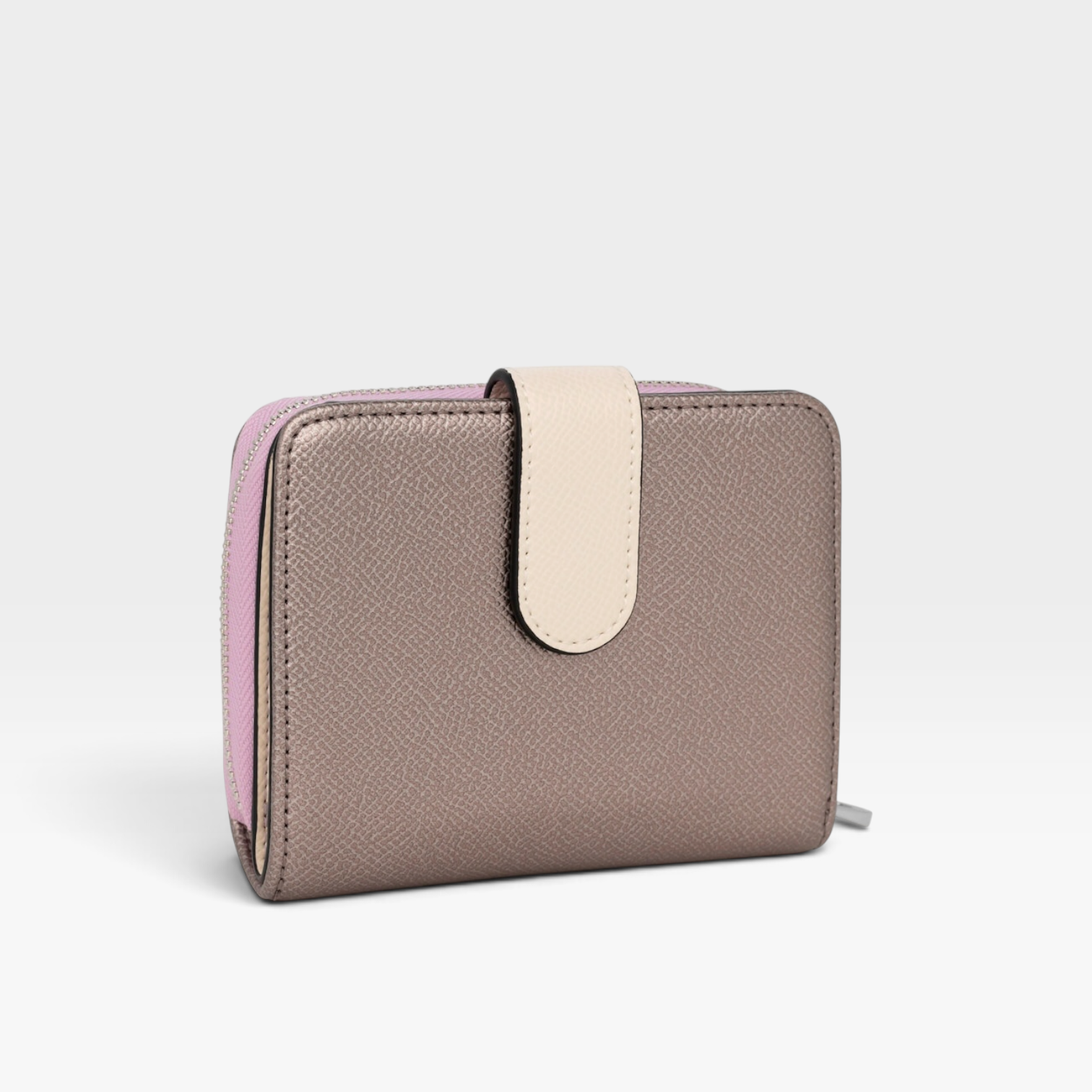 Billetera pequeña plateada New Dubai Saffiano - Tous