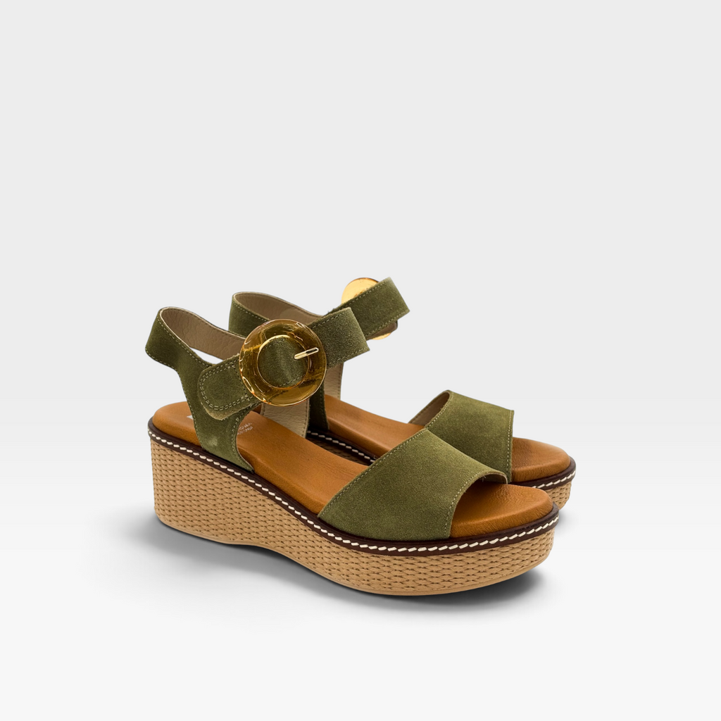 DORKING D9450 sandalia verde - Fluchos