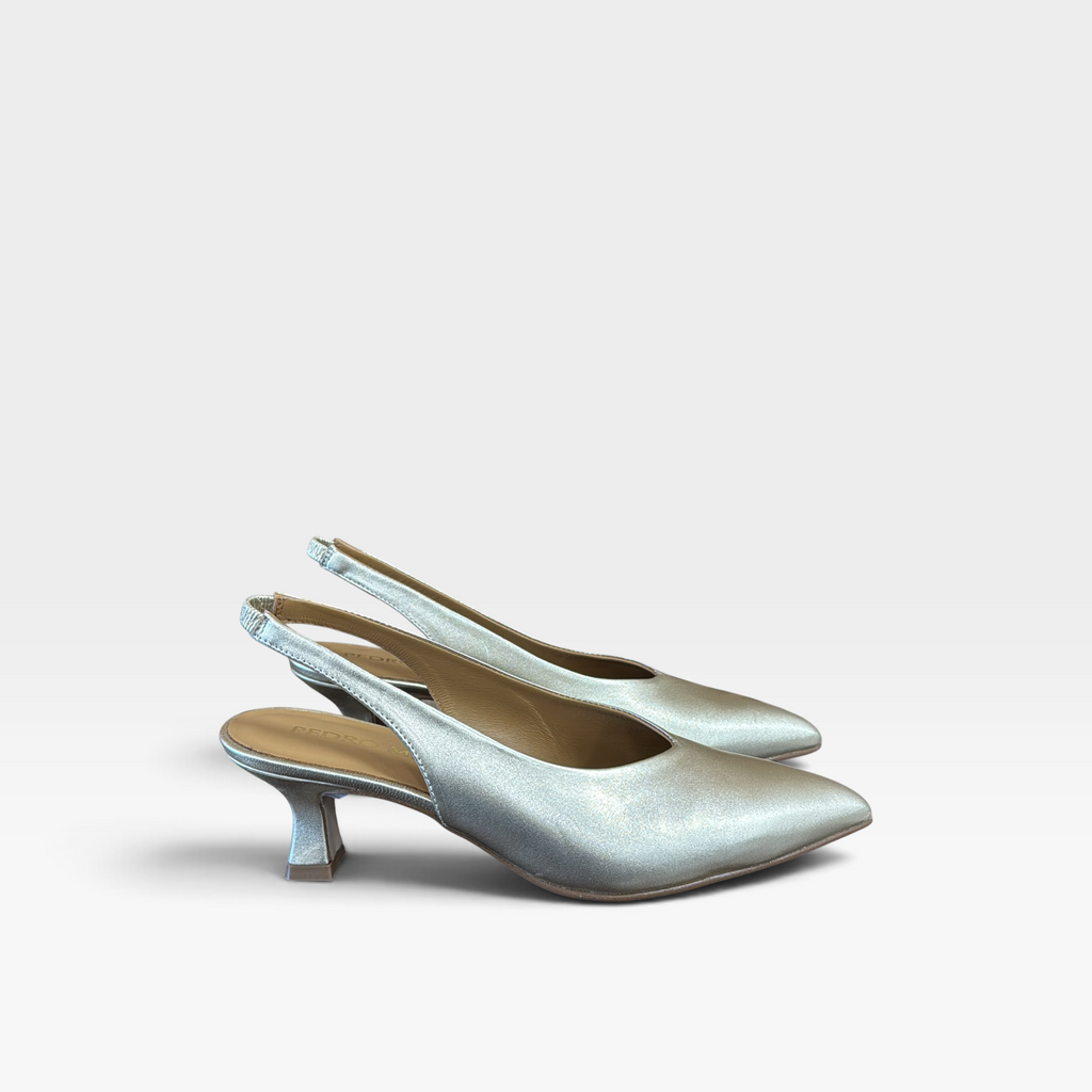 Sandalias Napa Metal platino  - Pedro Miralles