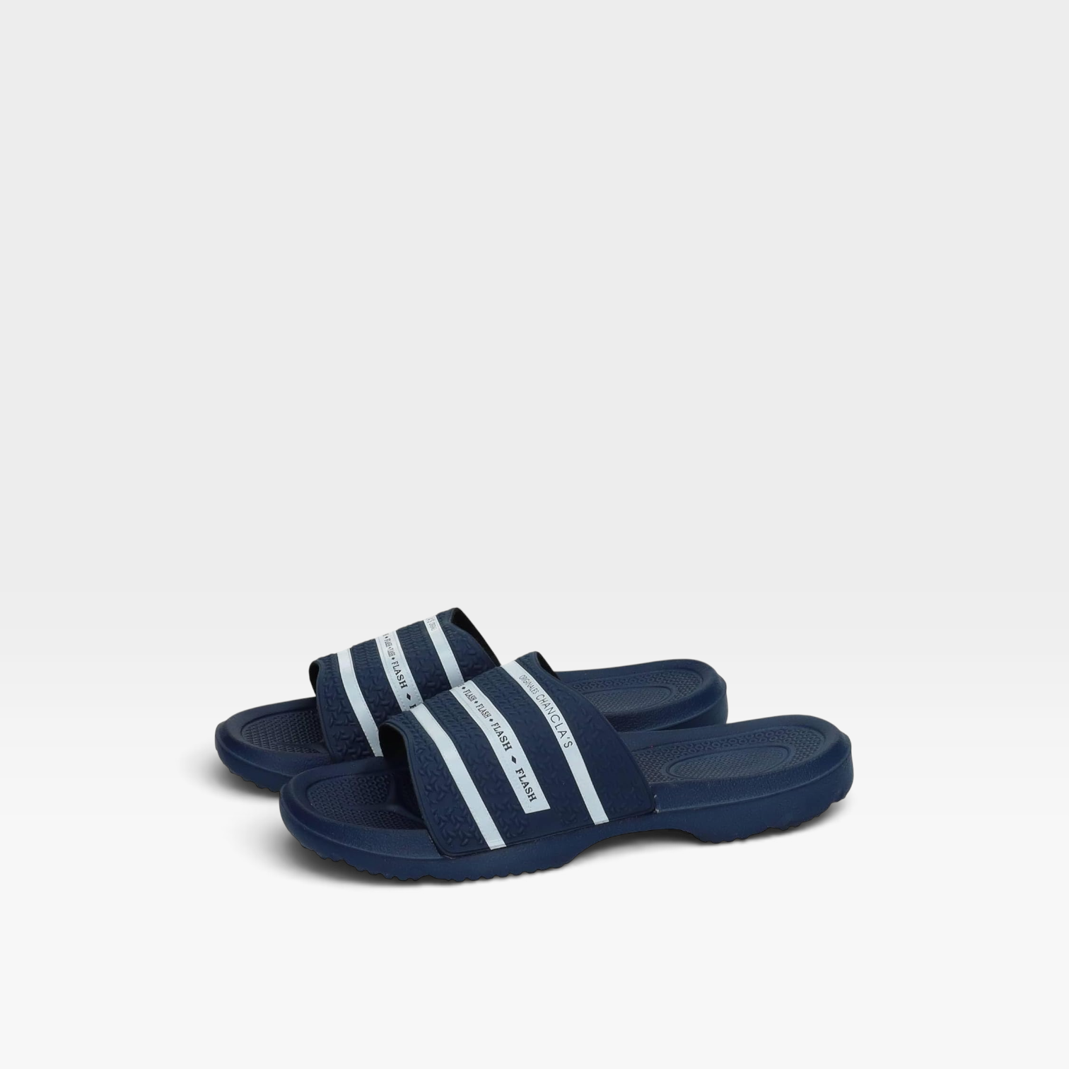 Chanclas de pala rayas blancas unisex - Bonino