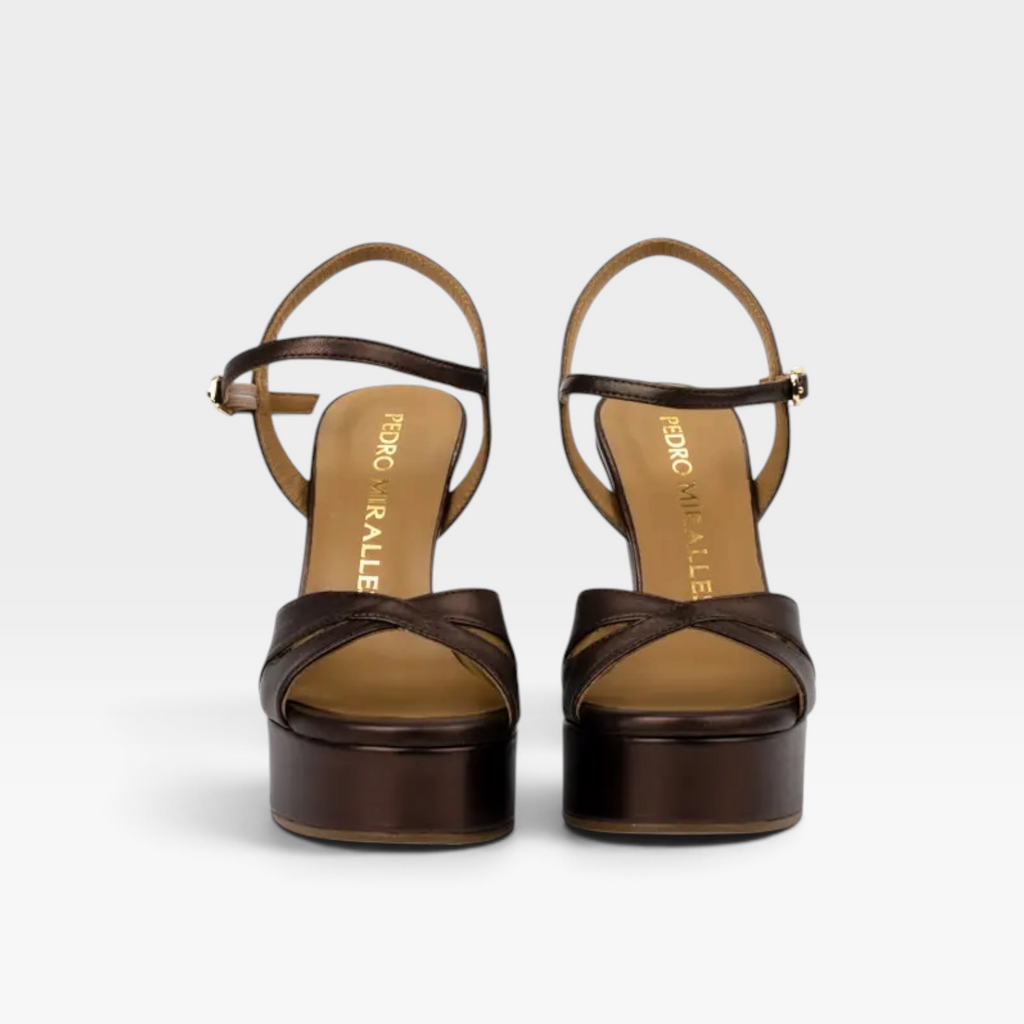Sandalias Tacón Patricia Marrón - Pedro Miralles