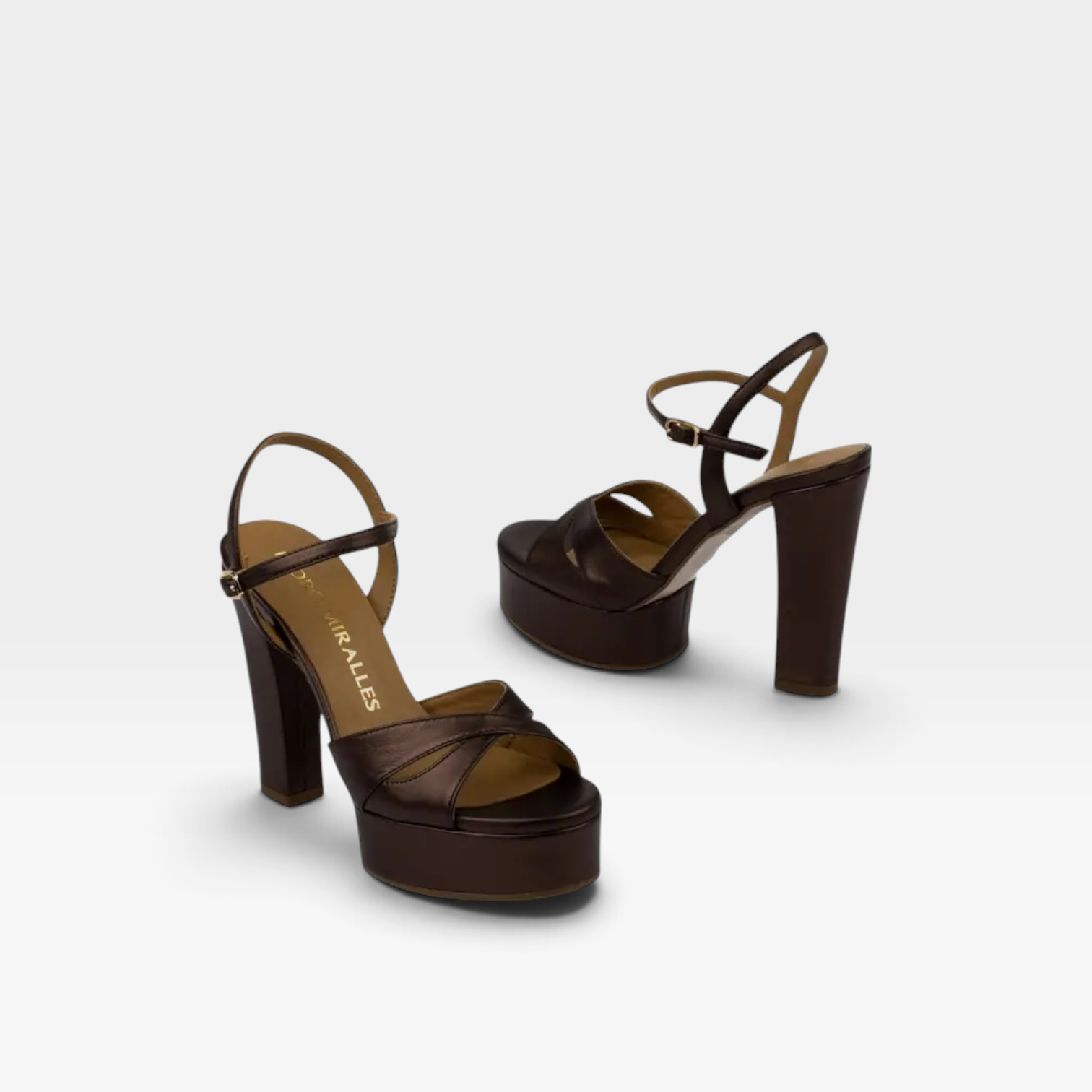 Sandalias Tacón Patricia Marrón - Pedro Miralles