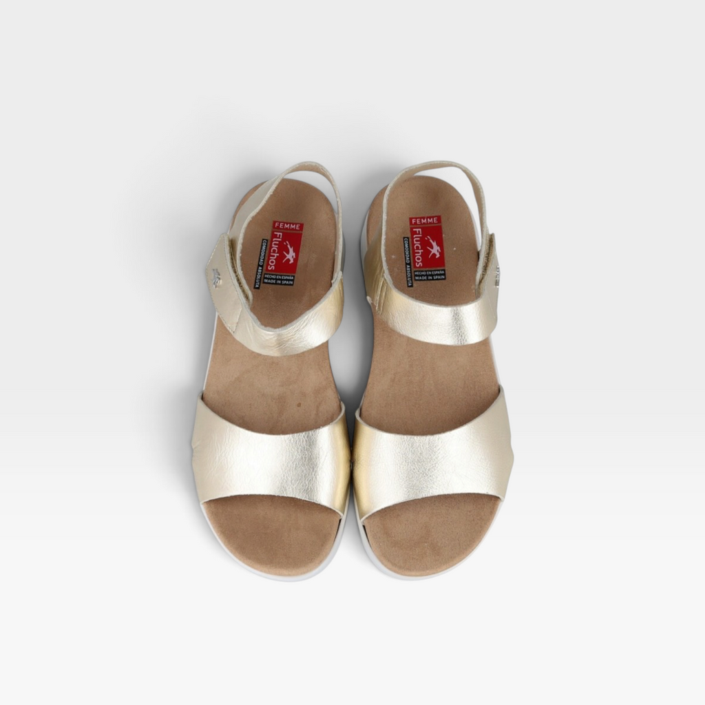YAGON F1475 sandalia dorada - Fluchos