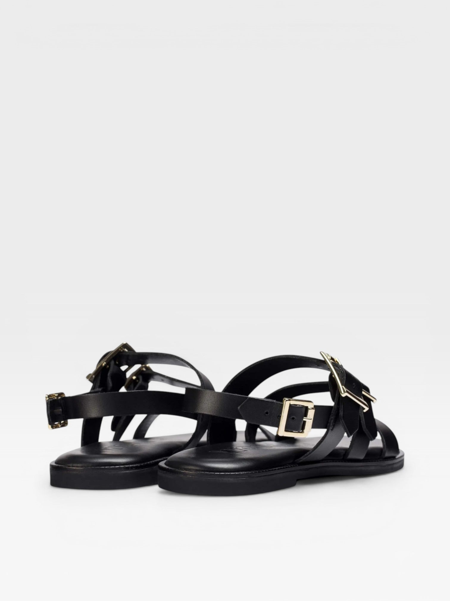 Sandalia AB-1012 de color negro para mujer - Wonders