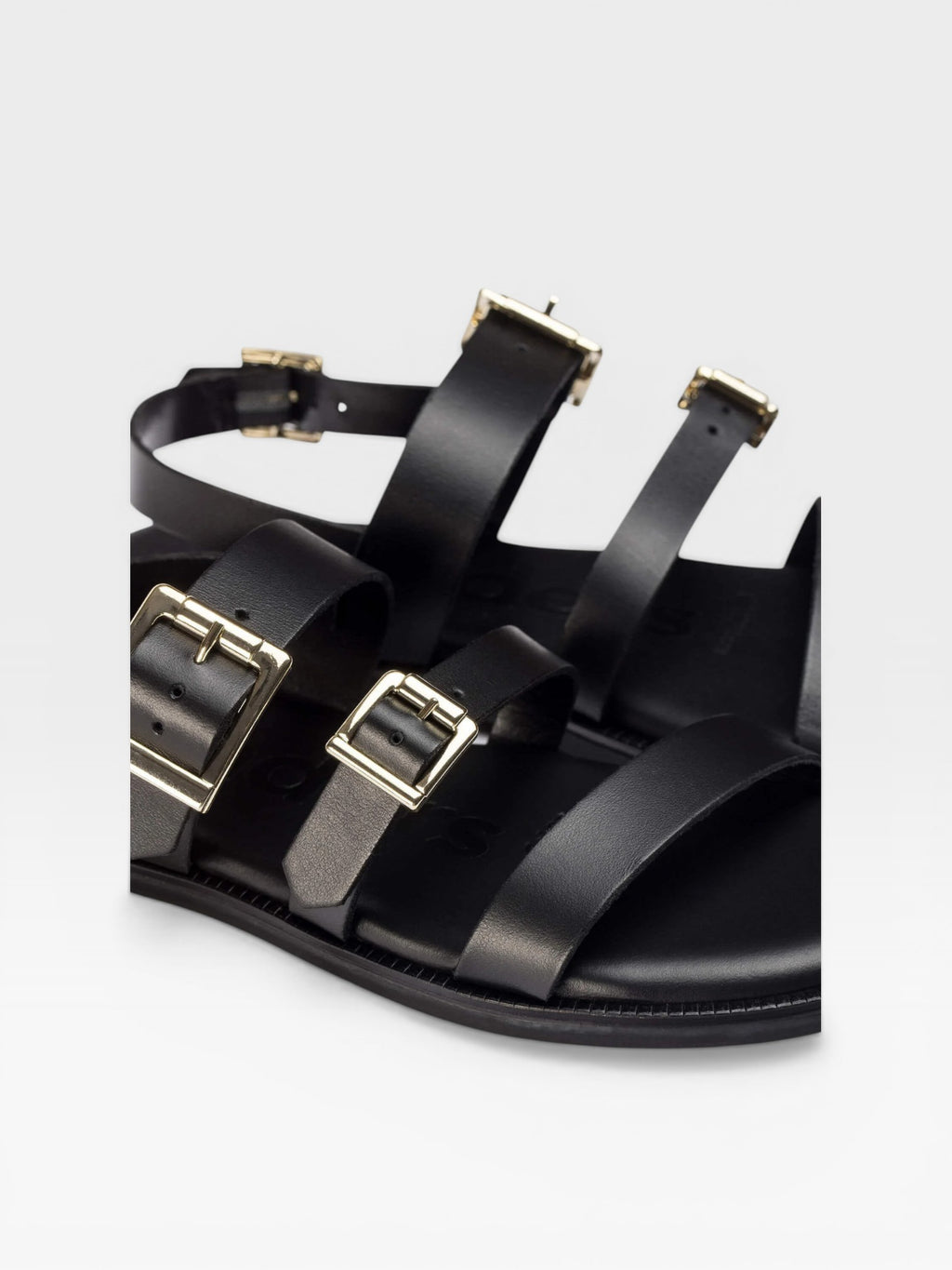 Sandalia AB-1012 de color negro para mujer - Wonders