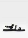 Sandalia AB-1012 de color negro para mujer - Wonders