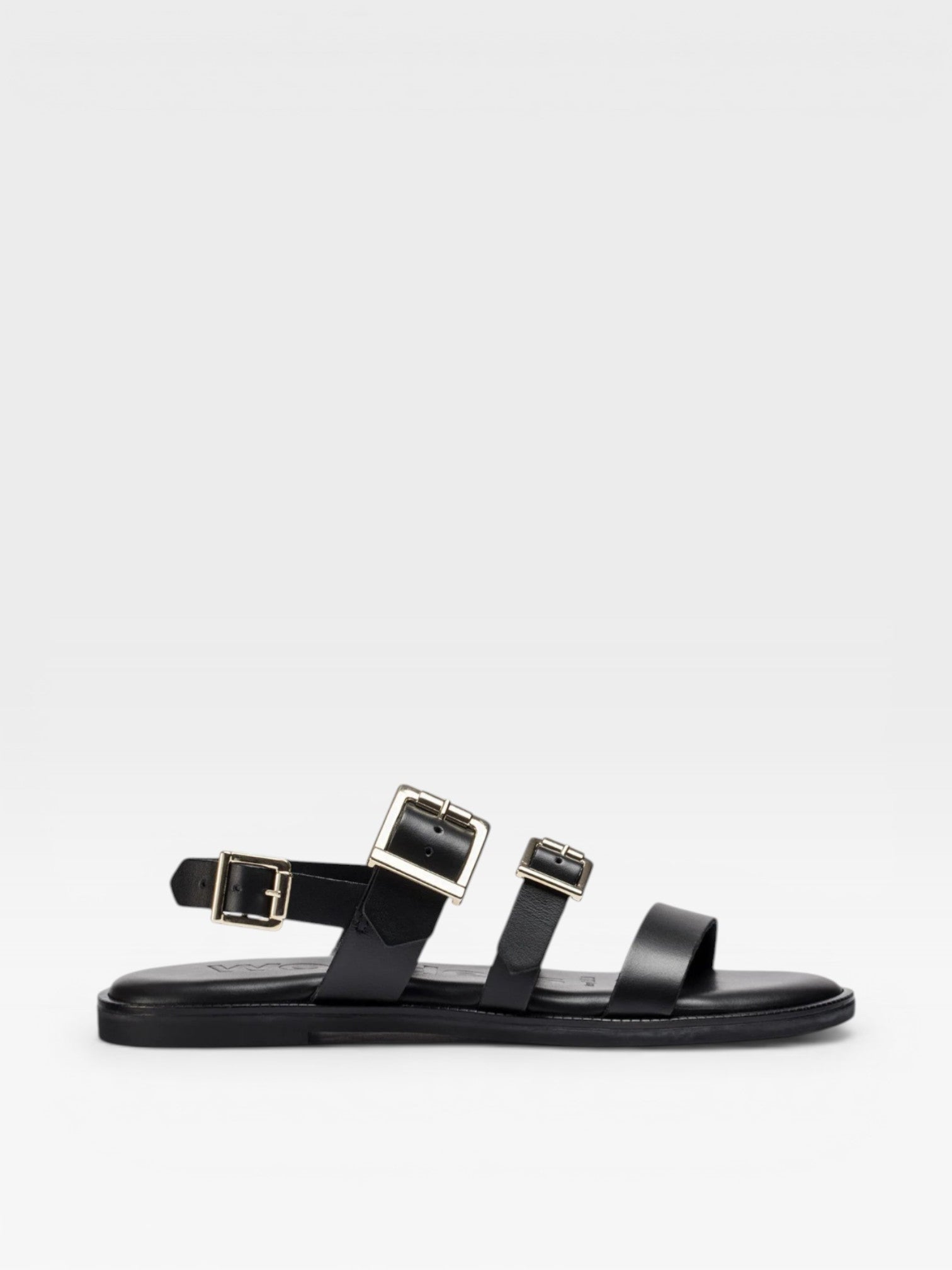 Sandalia AB-1012 de color negro para mujer - Wonders