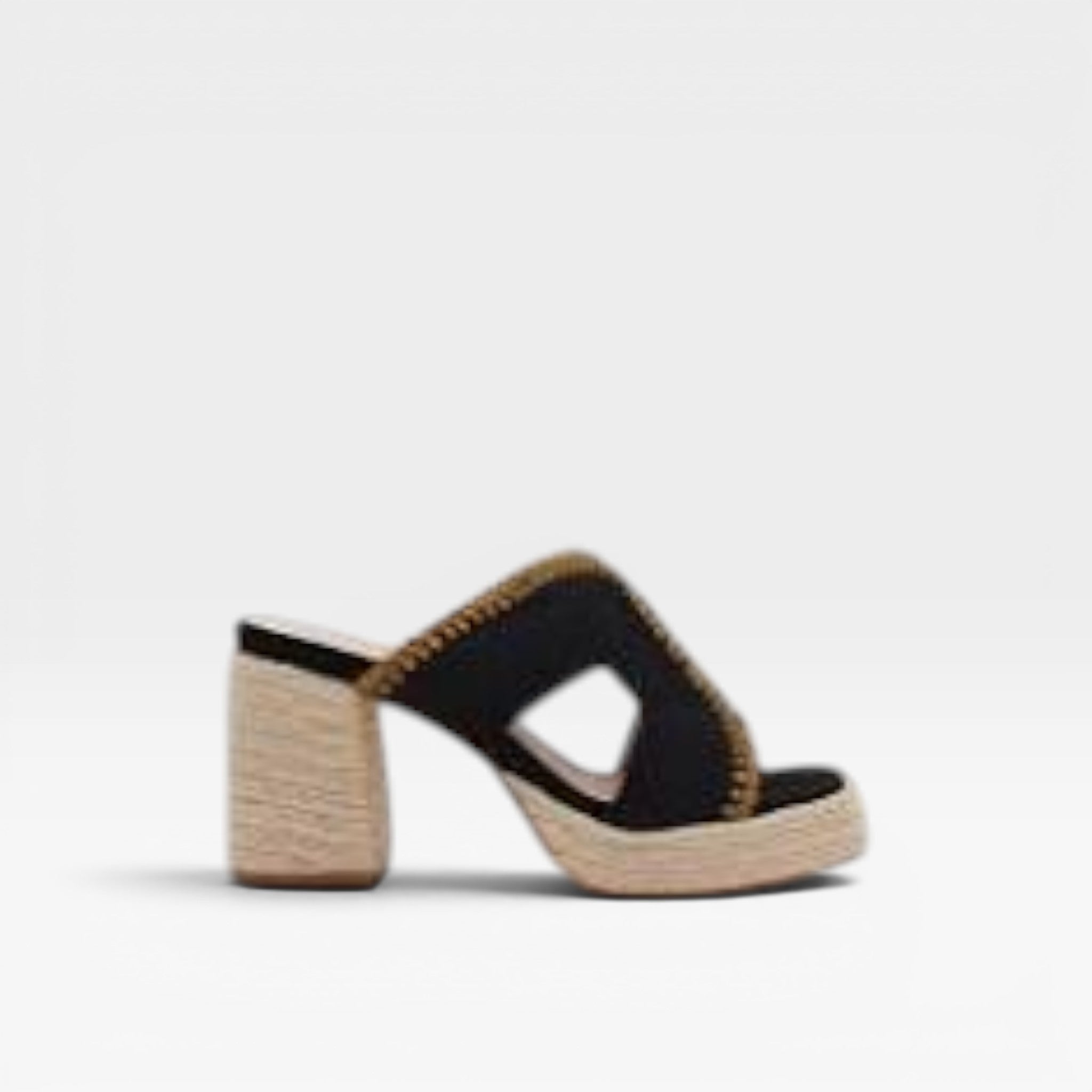 Sandalias Tacón  plataforma DE YUTE Y DISEÑO TRENZADO - Azarey