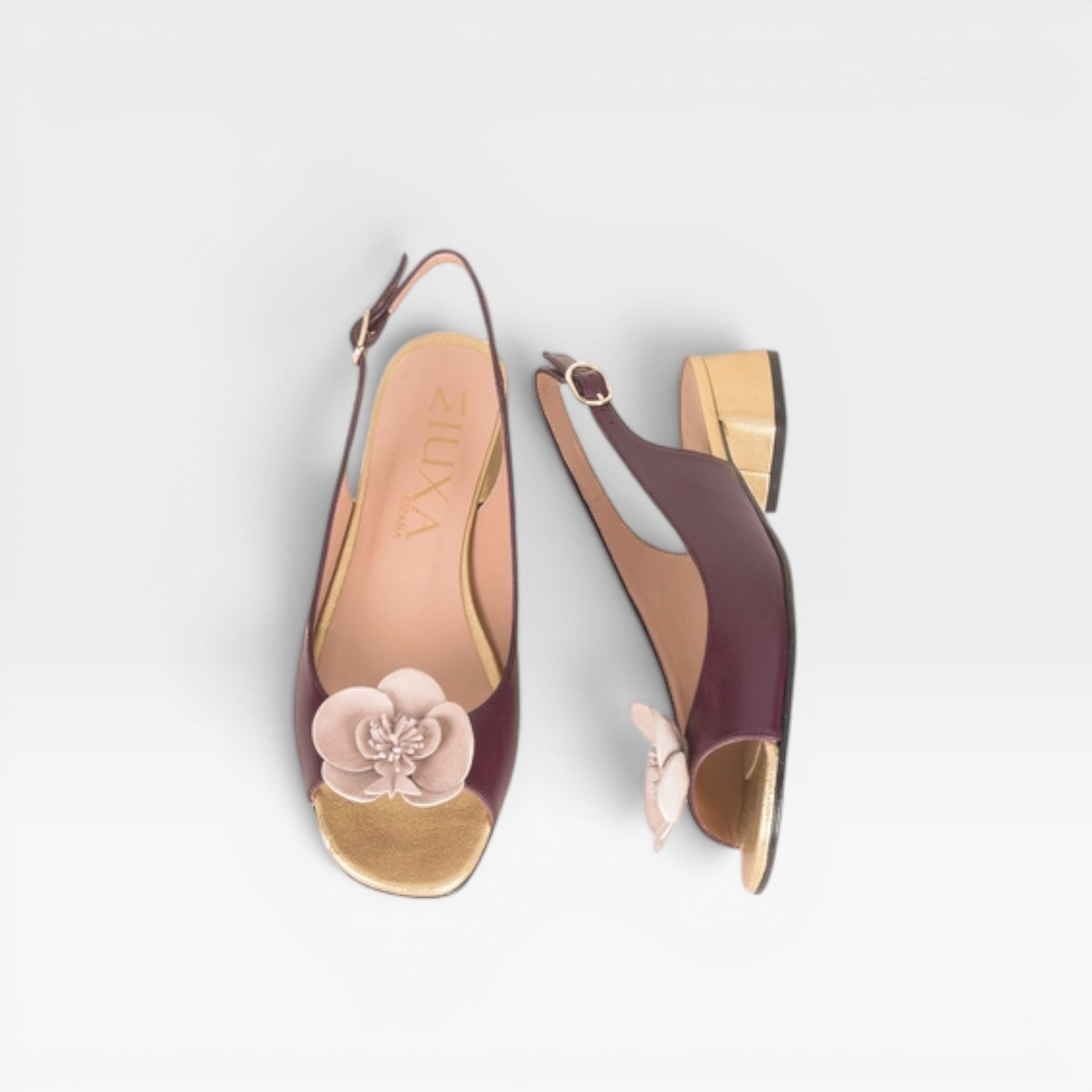 Sandalia VERUSCA BURGUNDY - Miuxa