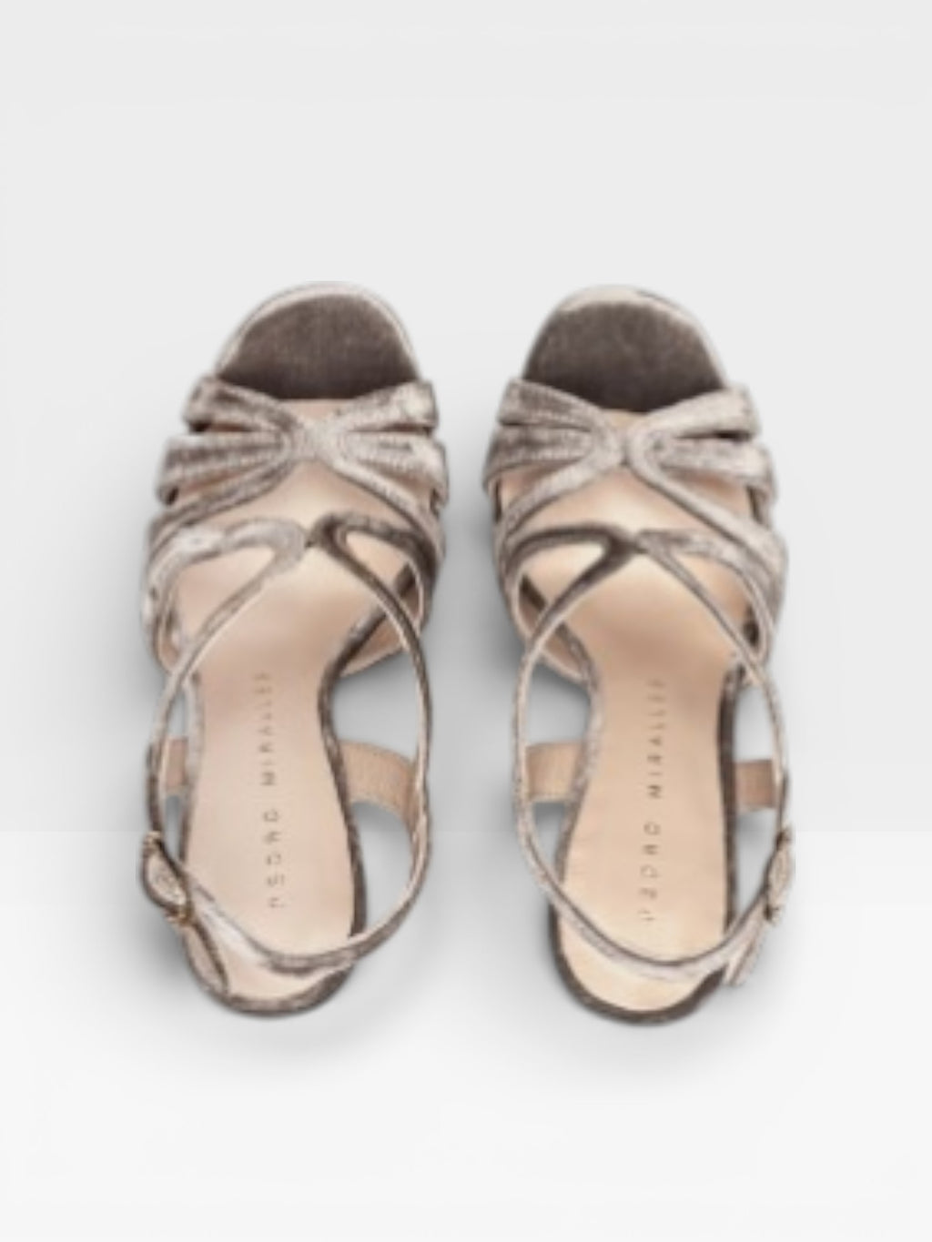 Sandalias Tacón Malawi terciopelo gris - Pedro Miralles
