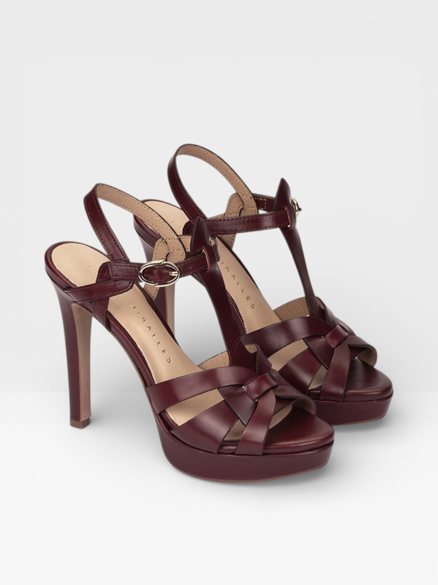 Sandalias Tacón Copenhague rojo - Pedro Miralles