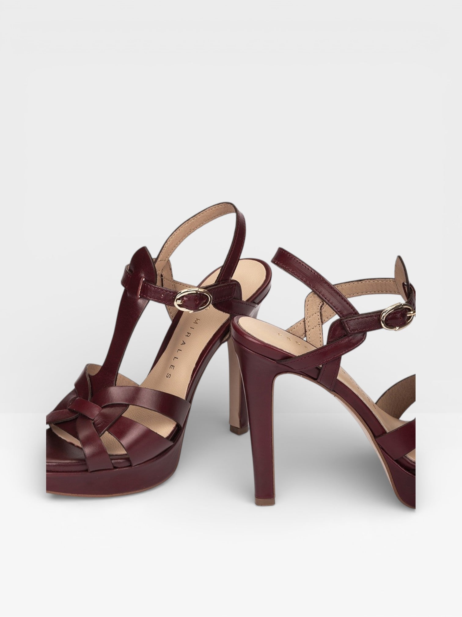 Sandalias Tacón Copenhague rojo - Pedro Miralles