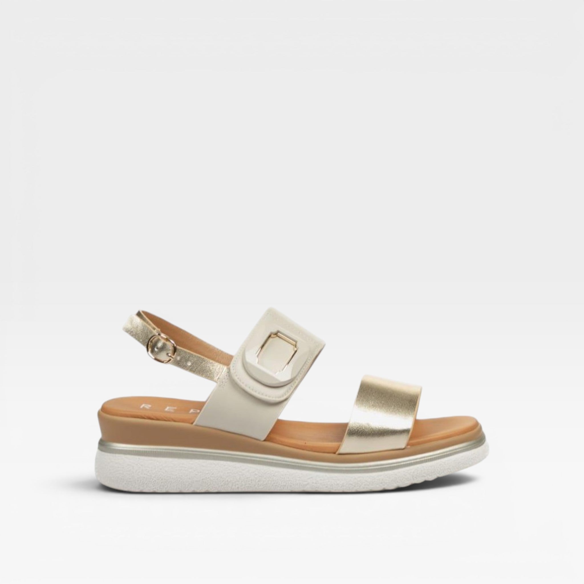 Sandalia cuña velcro - Repo