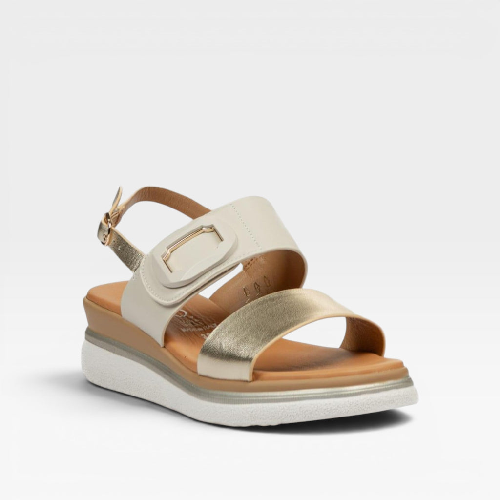 Sandalia cuña velcro - Repo