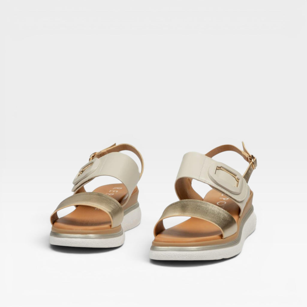 Sandalia cuña velcro - Repo