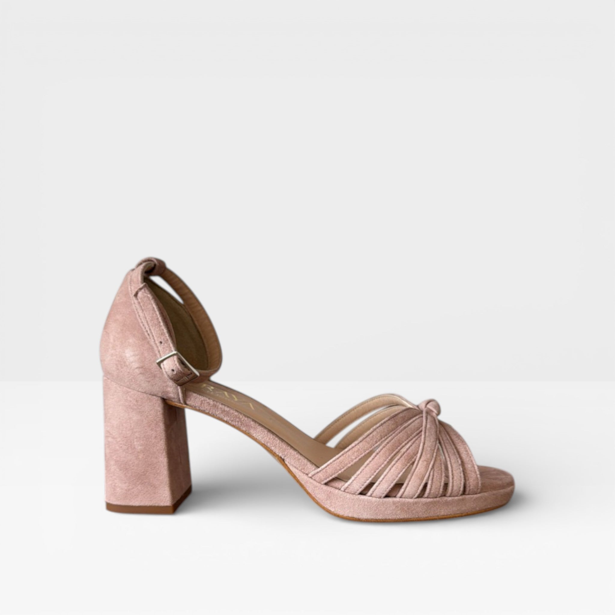 Sandalias Tacón Nudo rosa - Soraya