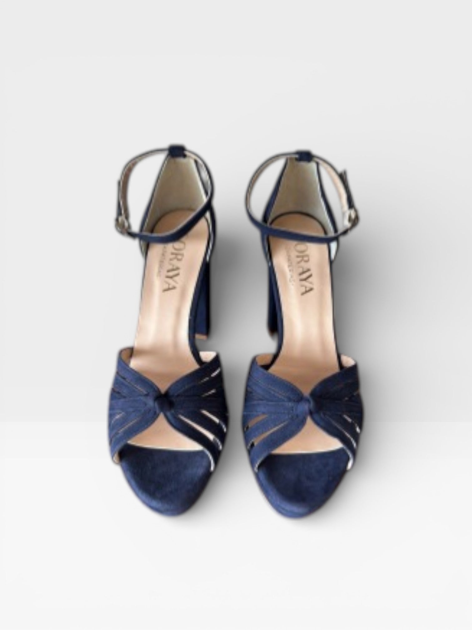 Sandalias Tacón Nudo azul marino - Soraya