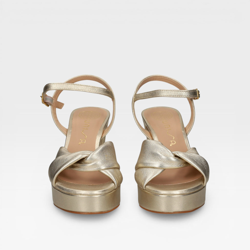 Sandalias Tacón dorada ONOA_25_LMT - Unisa