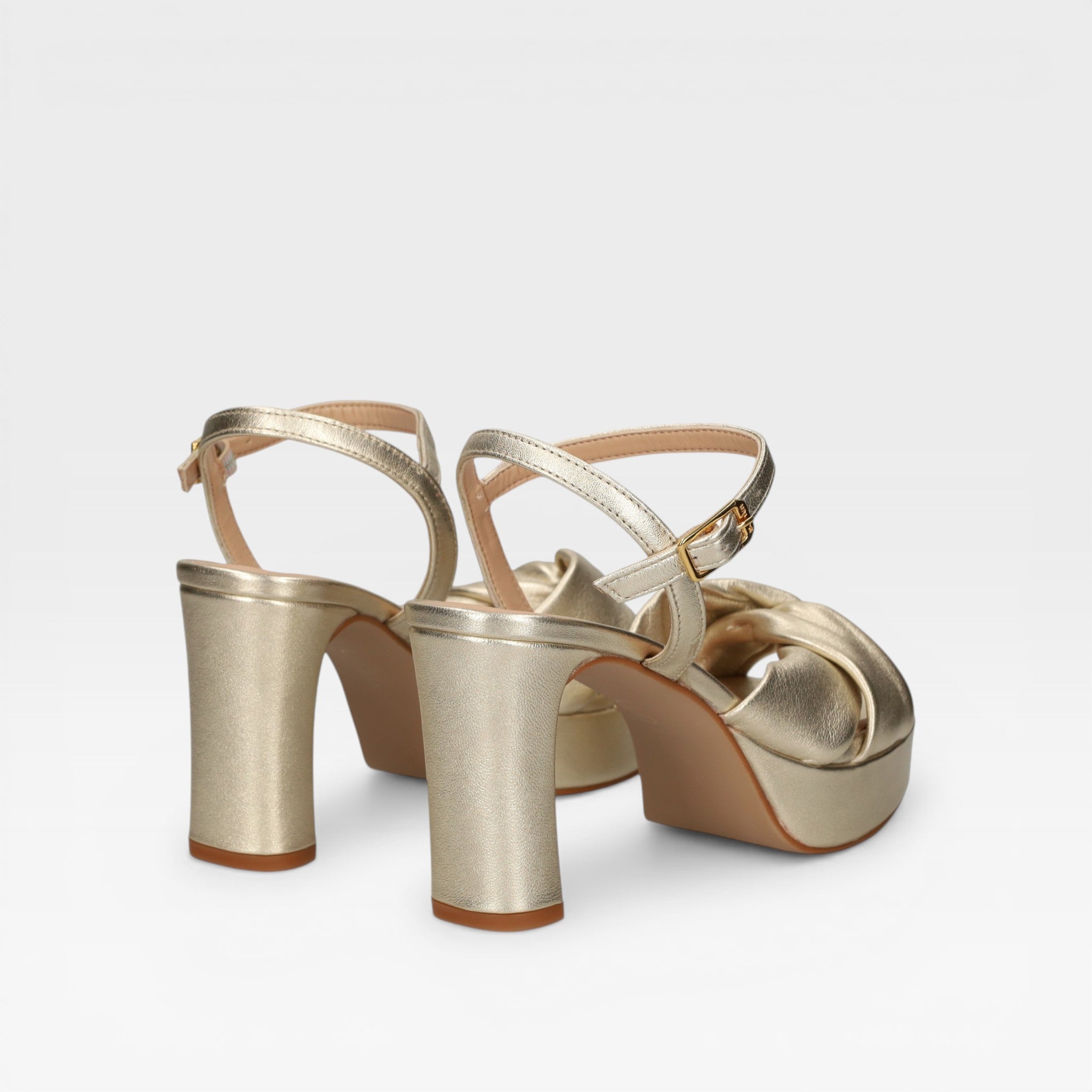 Sandalias Tacón dorada ONOA_25_LMT - Unisa