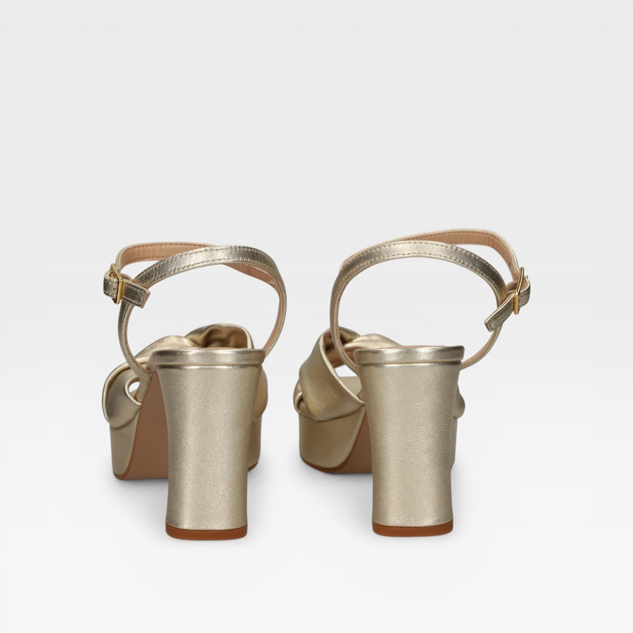 Sandalias Tacón dorada ONOA_25_LMT - Unisa